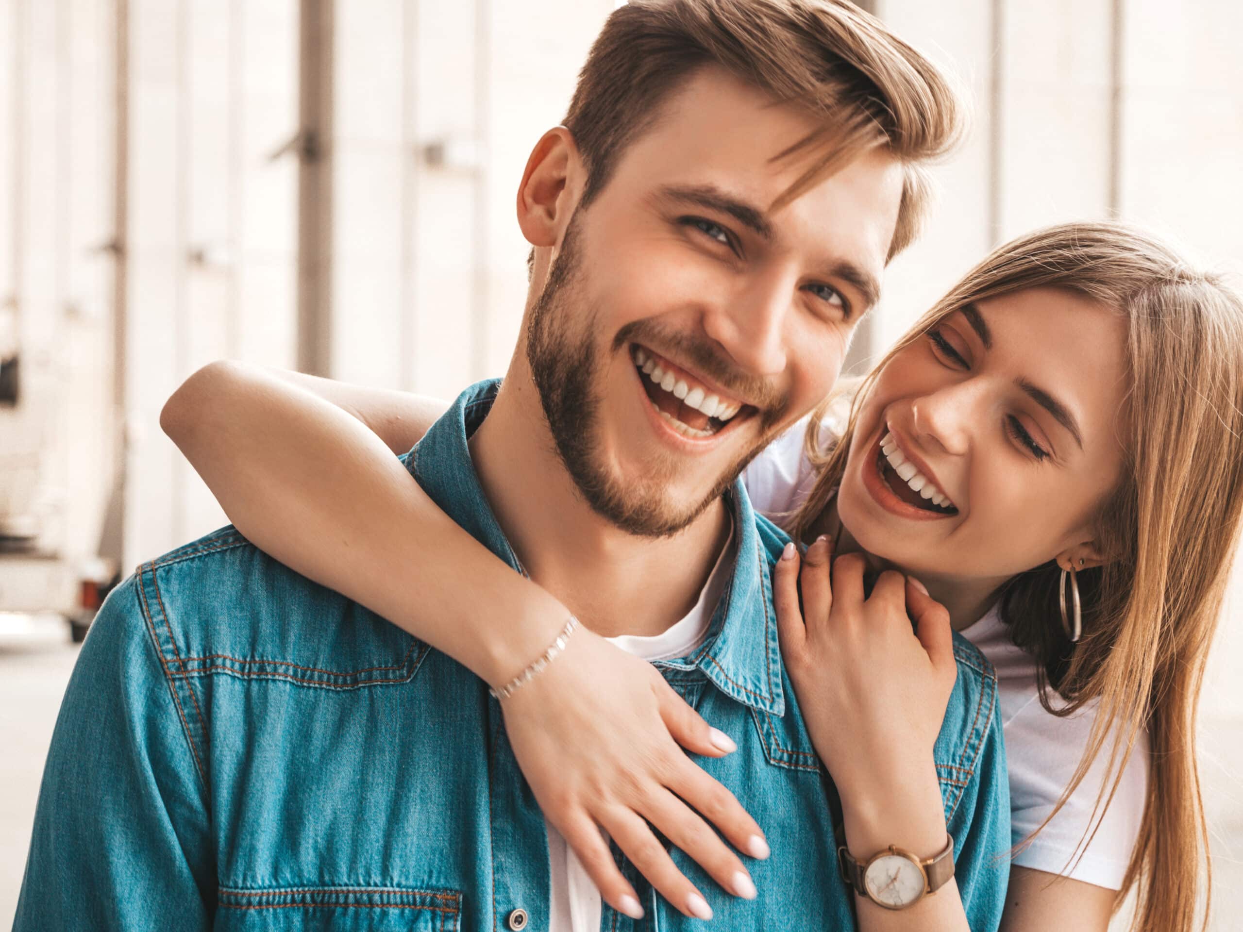 Smiling patient with a healthy, natural-looking smile